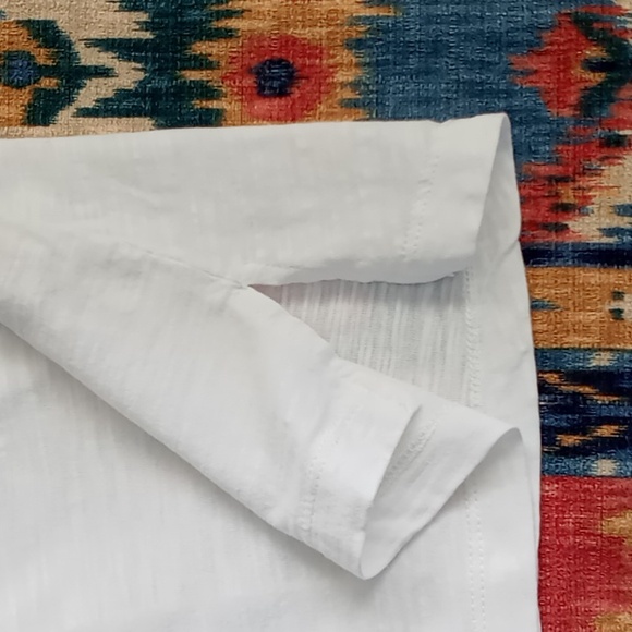 Soft Surroundings White Tunic With Lace Panel 3/4 Roll Tab Sleeve Size Petite XL - Picture 10 of 15